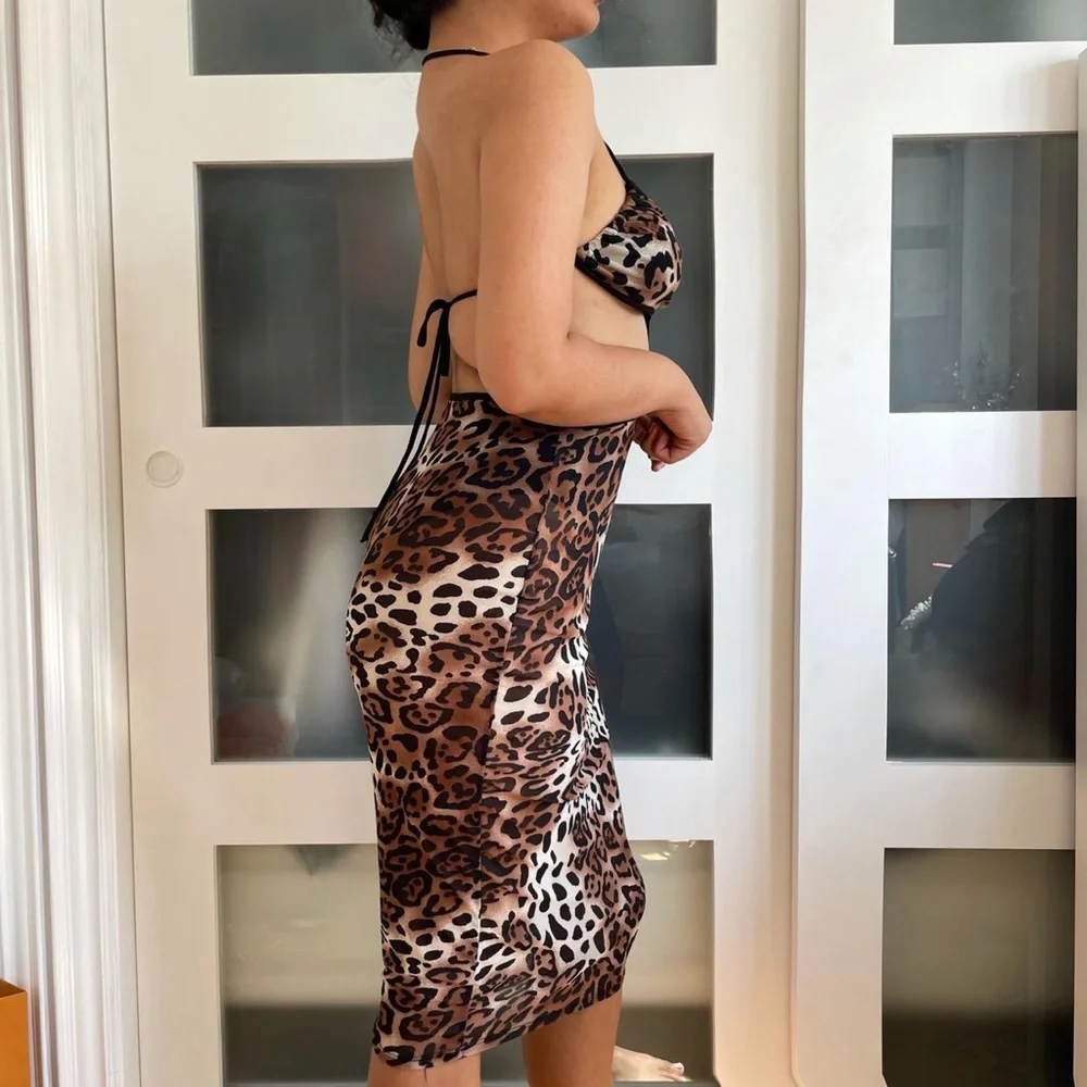 Leopard Animal print cut out maxi dress - Picture 6 of 8